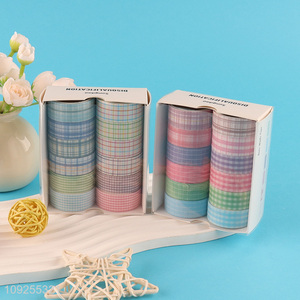 New Product 12 Rolls Plaid Washi Tape Set Decorative Washi Tapes Set for Scrapbook Journals