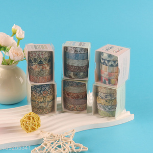 China Imports 5 Rolls Washi Tape Set Decorative Washi Tapes for Gift Wrapping Card Making