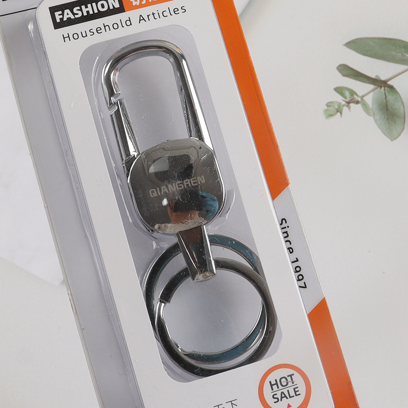 Factory Supply Metal Keychain Keyring Anti-Lost Key Ring for Men Women