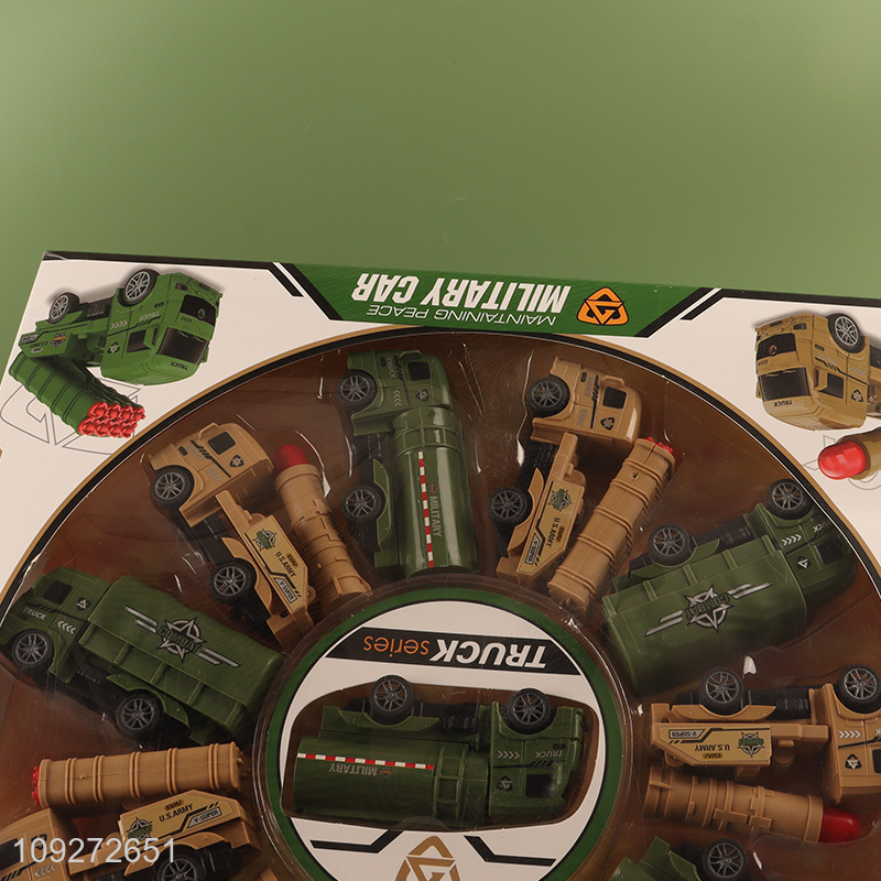 Hot products military car children pull back car toy set for sale