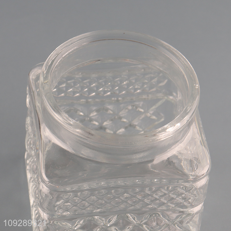 Hot selling sealed glass storage jar with bamboo lid