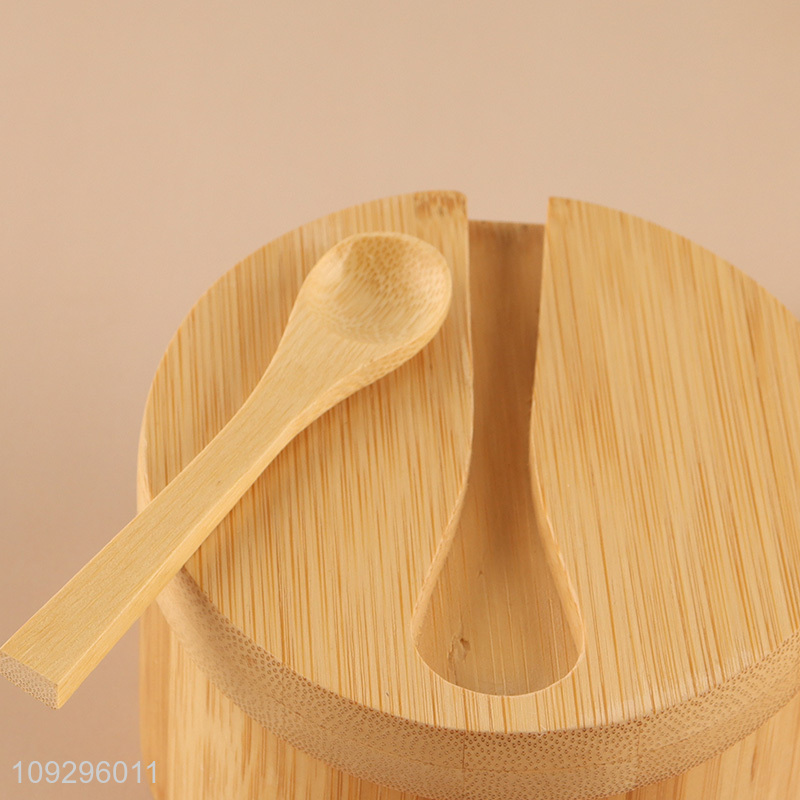 Popular products bamboo kitchen condiment box for sale