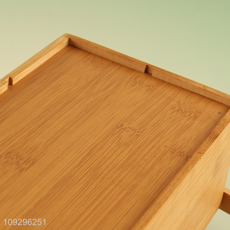 Good price bamboo portable storage box with handle
