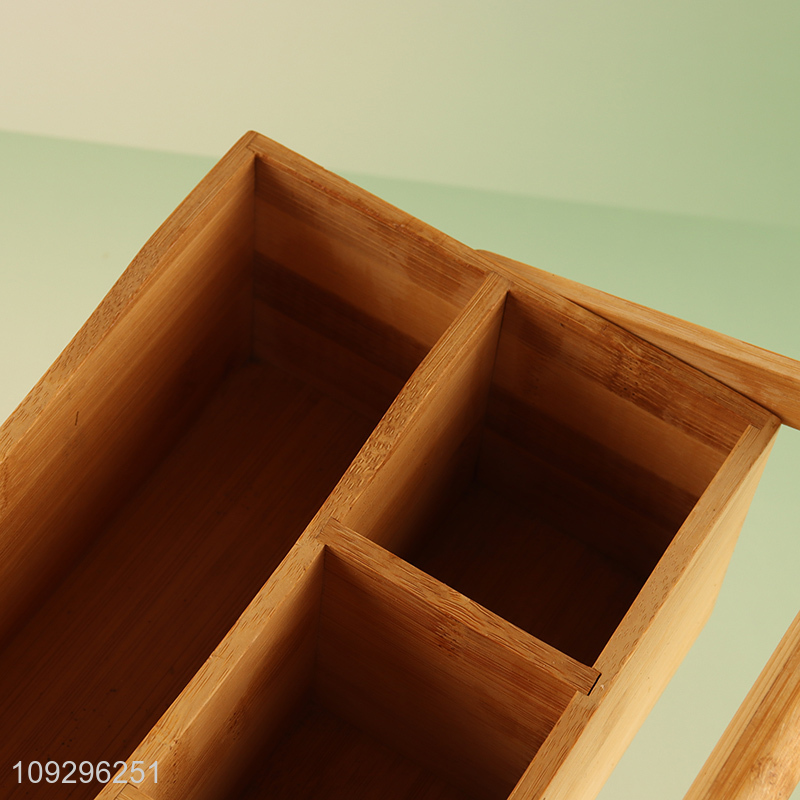 Good price bamboo portable storage box with handle
