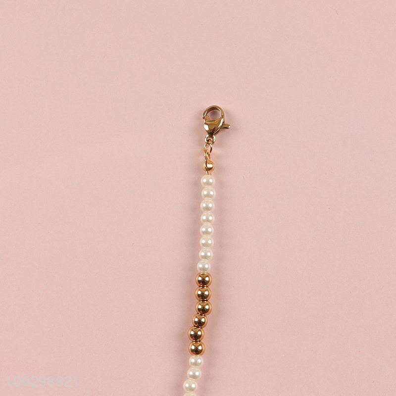 Top selling fashion accessories alloy bracelet pearl bracelet