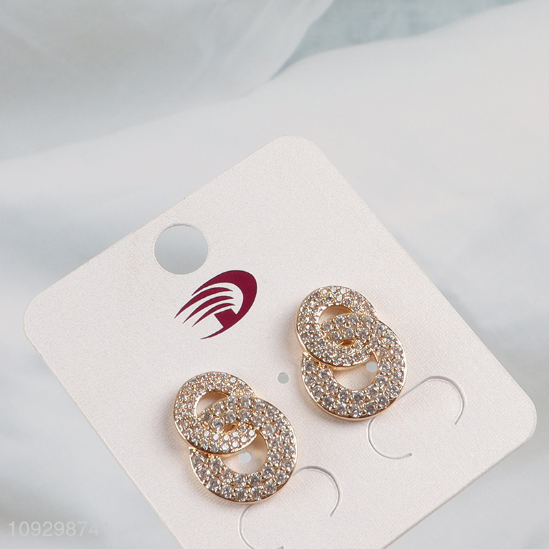 China supplier alloy fashion earrings ear studs for girls