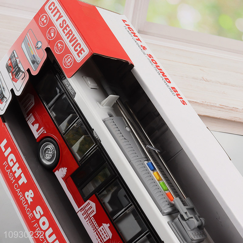 Hot products inertial city bus toys with sounds and lights