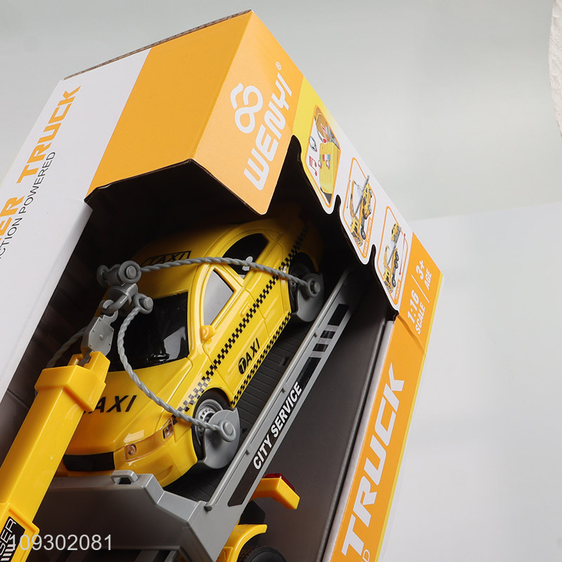Online wholesale inertial transport truck toys with lights and sounds