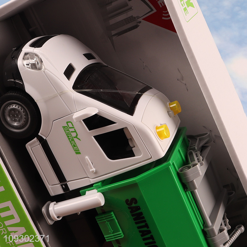 Factory price 1:16 Inertial sanitation vehicle with lights and sounds