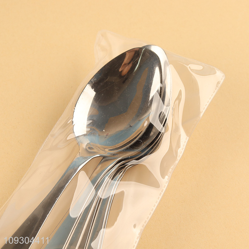 Yiwu market 6pcs silver stainless steel tableware spoon set