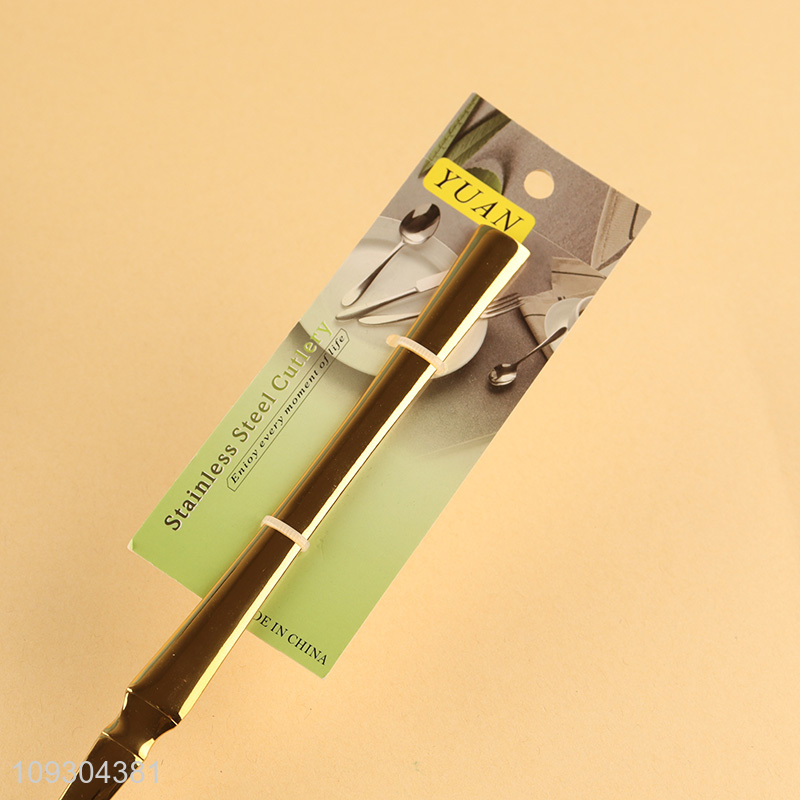 Latest products golden kitchen utensil stainless steel basting spoon