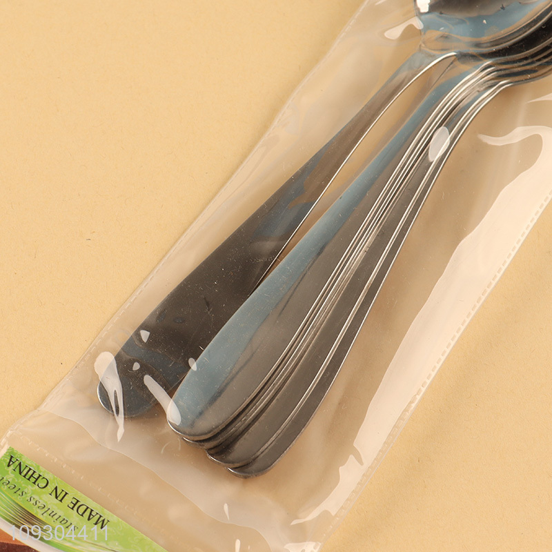 Yiwu market 6pcs silver stainless steel tableware spoon set