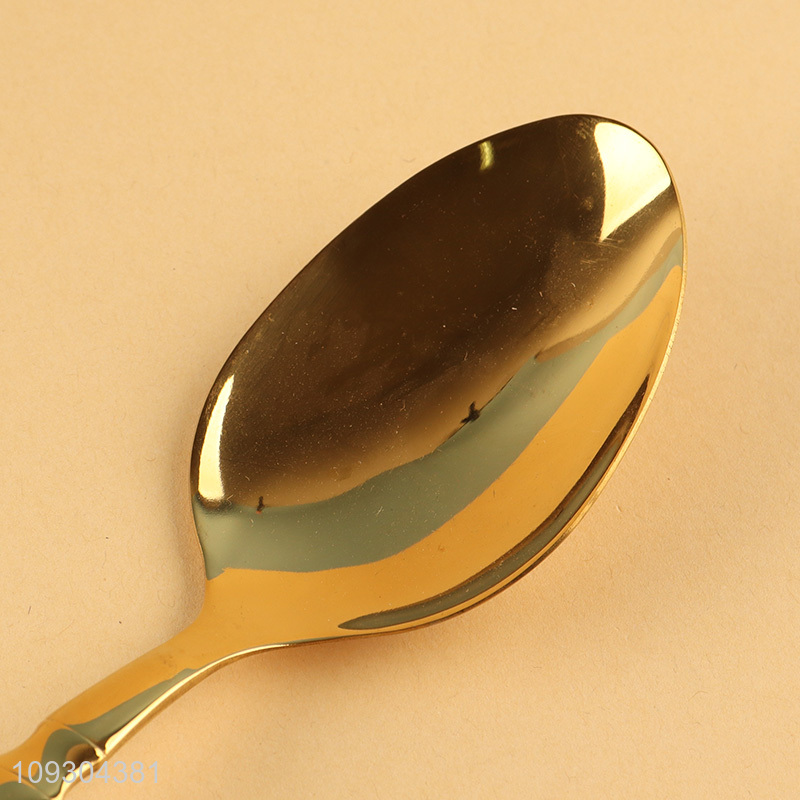 Latest products golden kitchen utensil stainless steel basting spoon