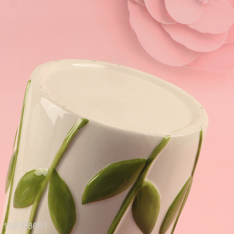 Low price ceramic flower vase hydroponic vase for home