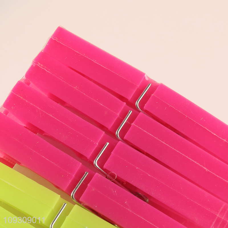 China products 24pcs plastic clothes clips clothes pegs