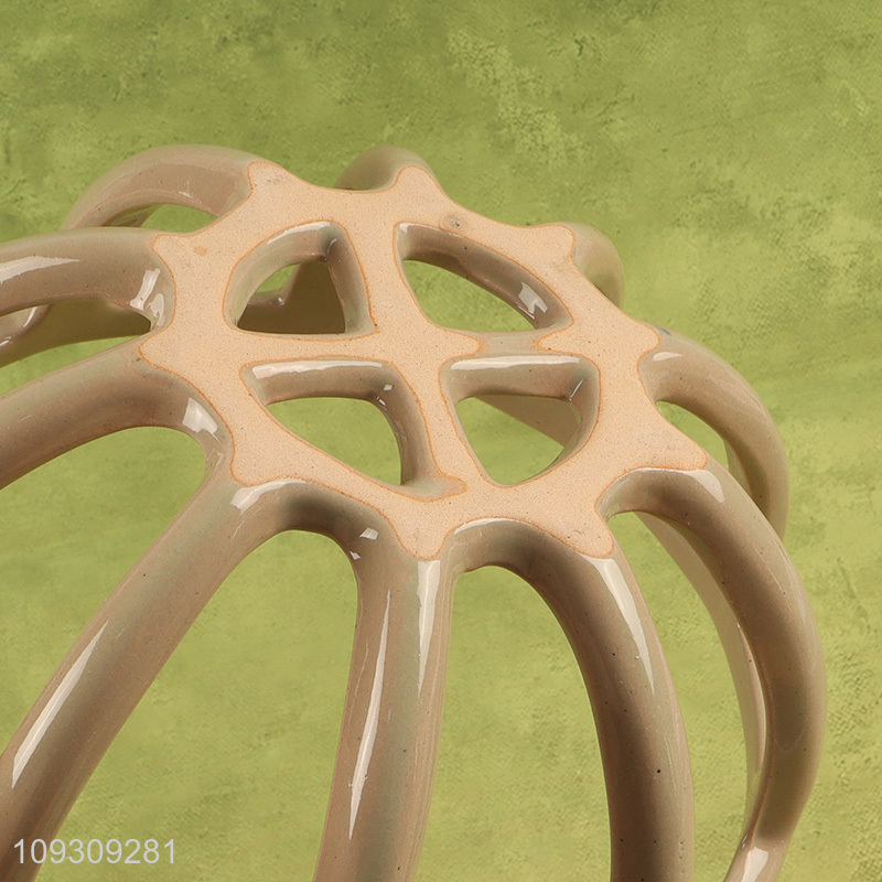 Yiwu market household ceramic storage basket fruits basket