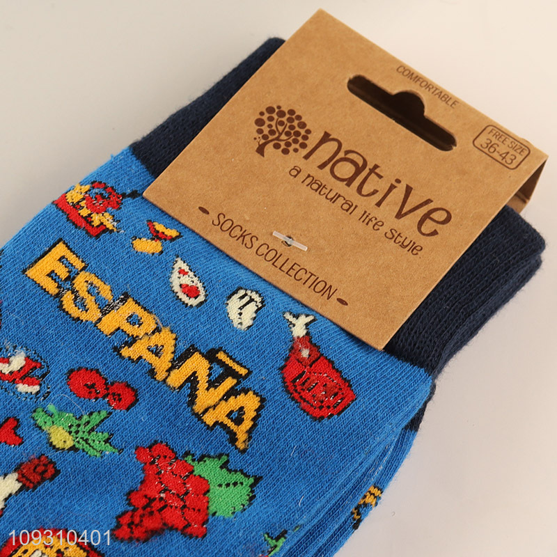 Best selling fashion cotton socks women crew socks