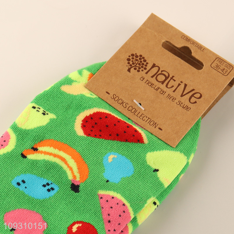 Top products fruits series cotton socks women ankle socks