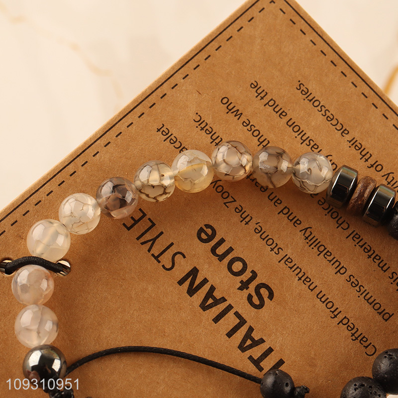Good selling fashion jewelry stone beaded bracelet for men women