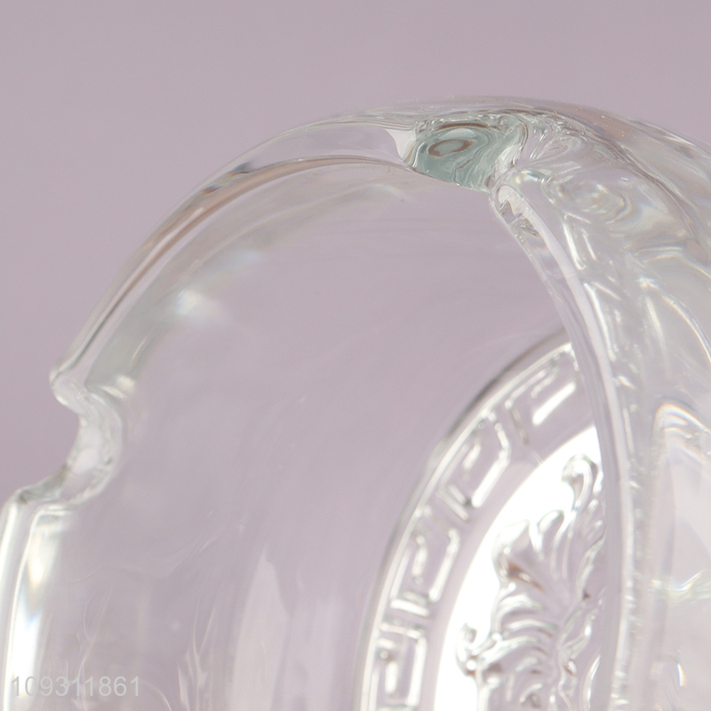 Hot selling round home office glass smoking ashtray
