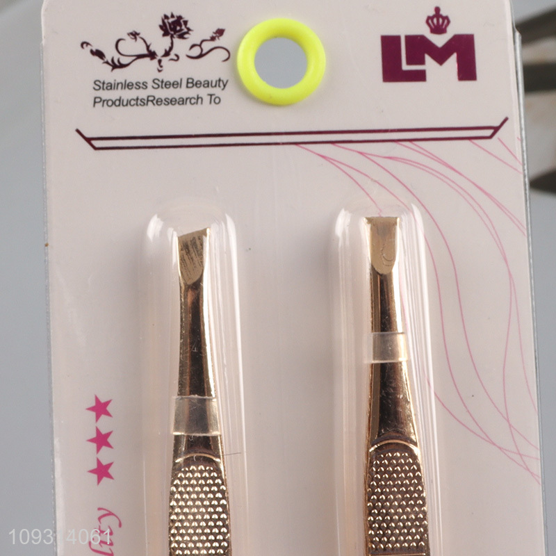 Hot products makeup tool 2pcs eyebrow tweezers set