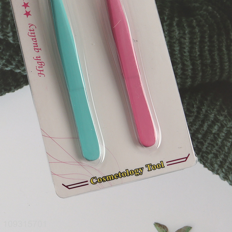New arrival 2pcs eyebrow tweezers makeup tool set