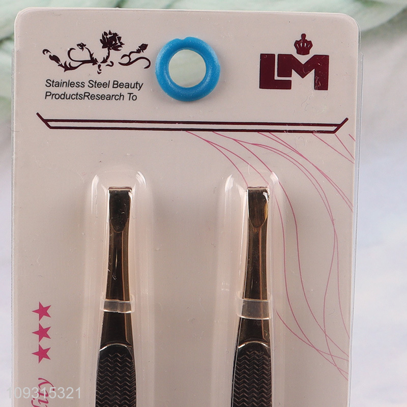 Latest products 2pcs eyebrow tweezers eyebrow clamps set