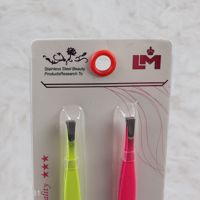 Top products 2pcs eyebrow tweezers makeup tool set
