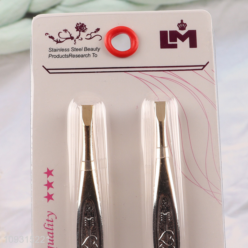 China wholesale 2pcs eyebrow tweezers eyebrow clamps set