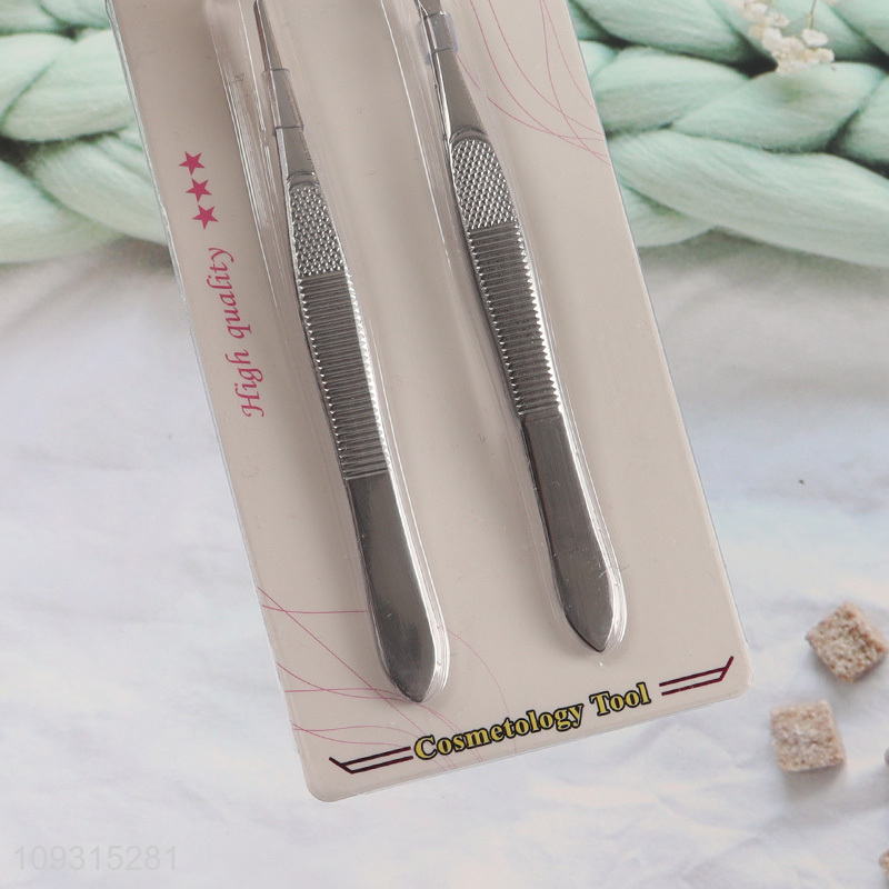 High quality 2pcs eyebrow tweezers eyebrow clamps set