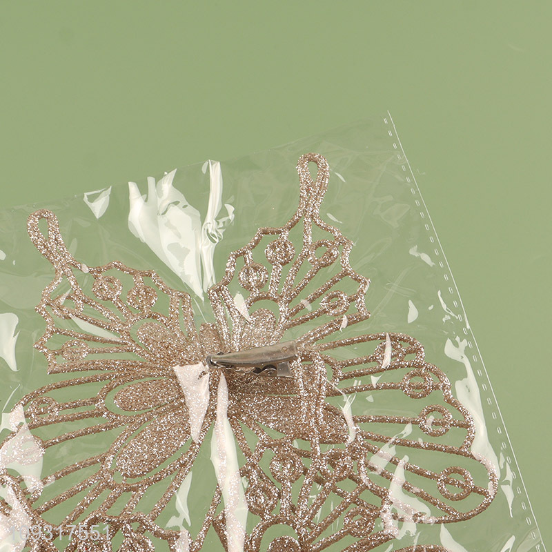 Low price butterfly shape christmas hanging ornament