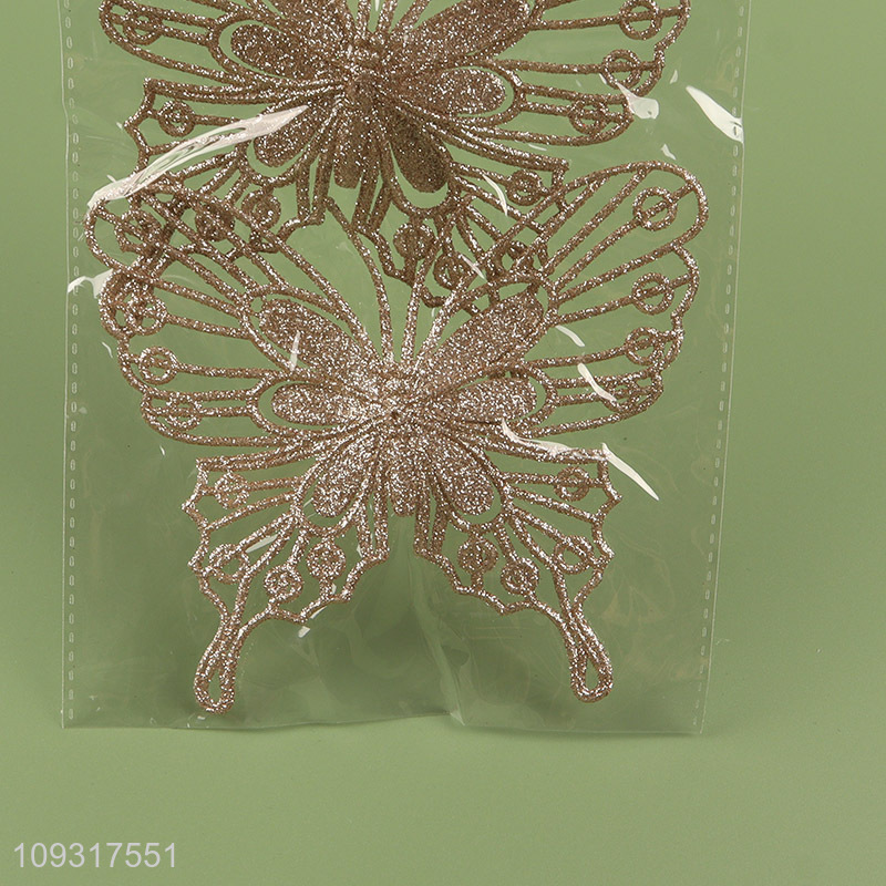 Low price butterfly shape christmas hanging ornament