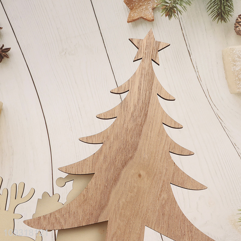 Hot selling christmas tree wooden christmas ornament decoration