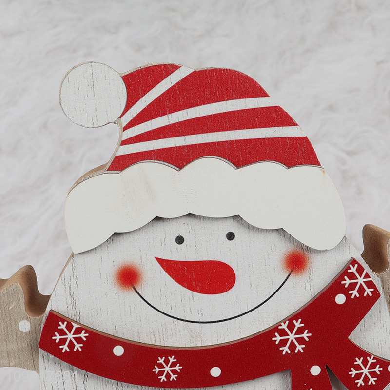 Hot selling wooden snowman count down christmas ornament