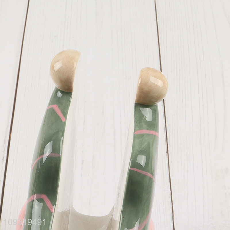 Good quality Christmas tree shape ceramic tissue holder