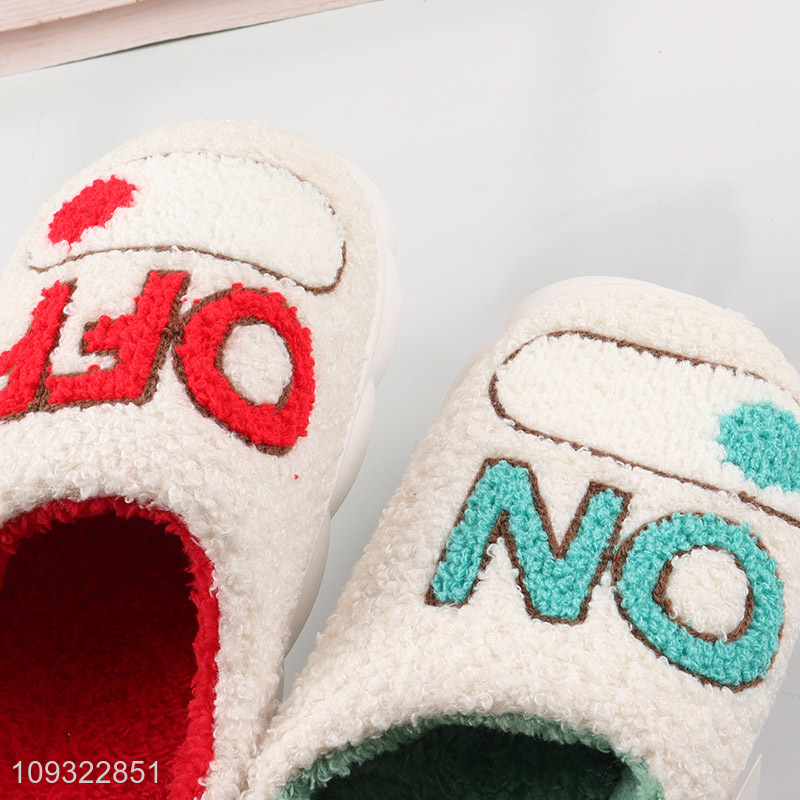 Top sale winter warm home slipper polyester slippers