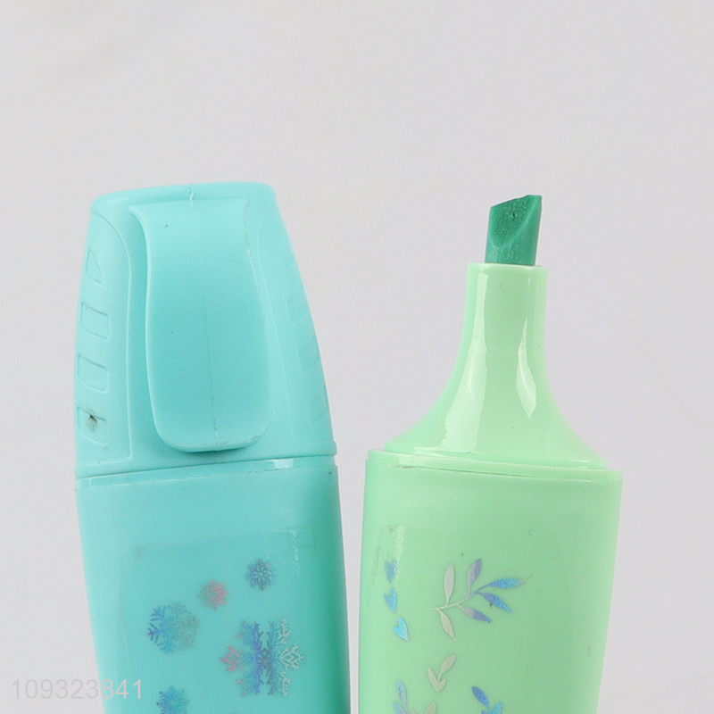 Yiwu market 6pcs non-toxic highlighter pen set
