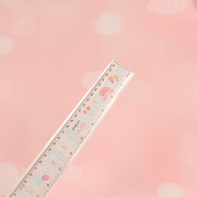 China wholesale cartoon plastic ruler straight ruler