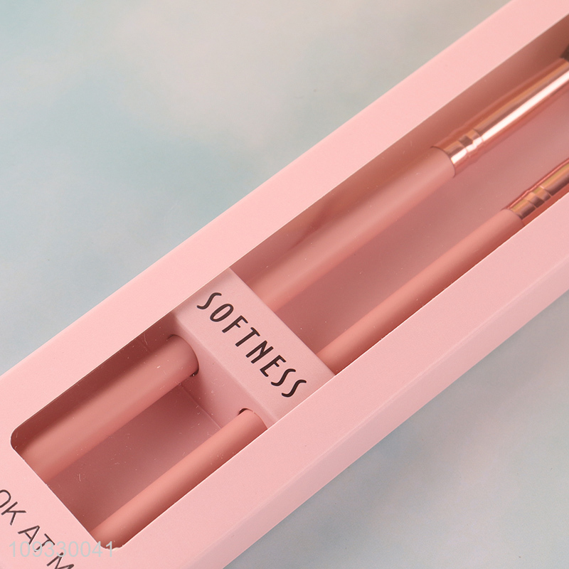 Low price two-piece makeup brush set