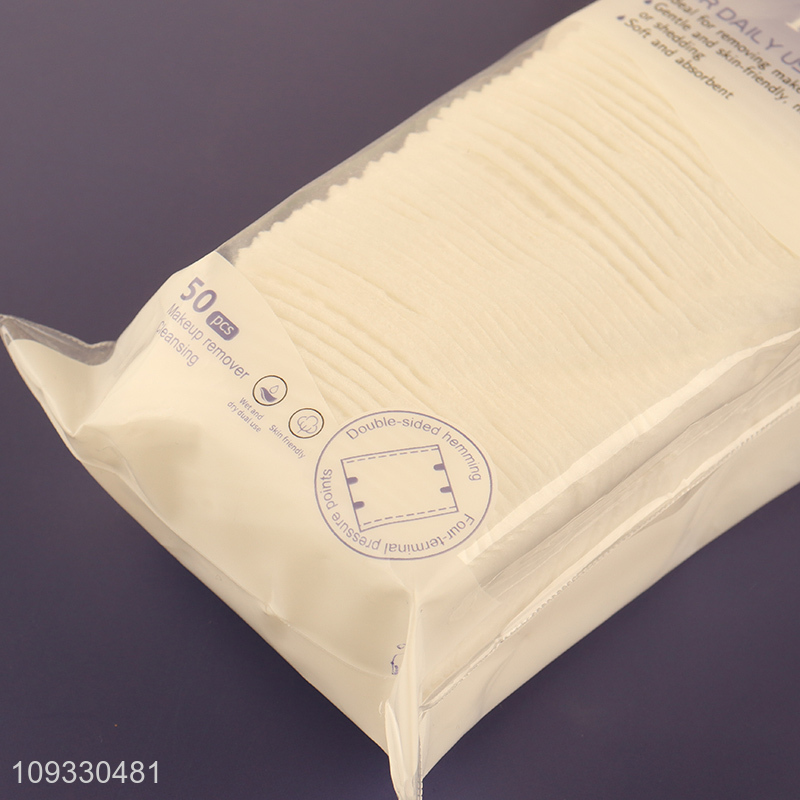 Factory price 50pcs cotton pad makeup cotton