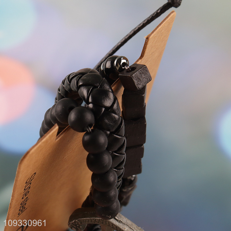 Good selling black fashion jewelry beads bracelet