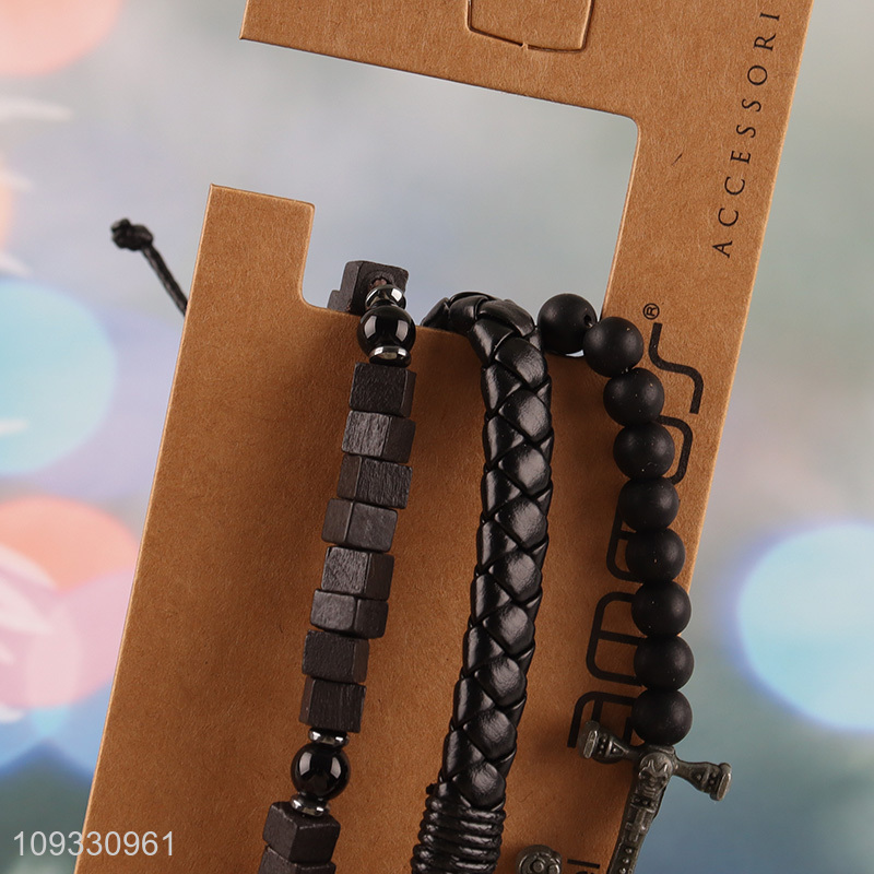 Good selling black fashion jewelry beads bracelet