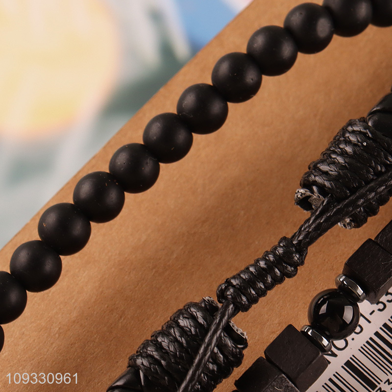 Good selling black fashion jewelry beads bracelet