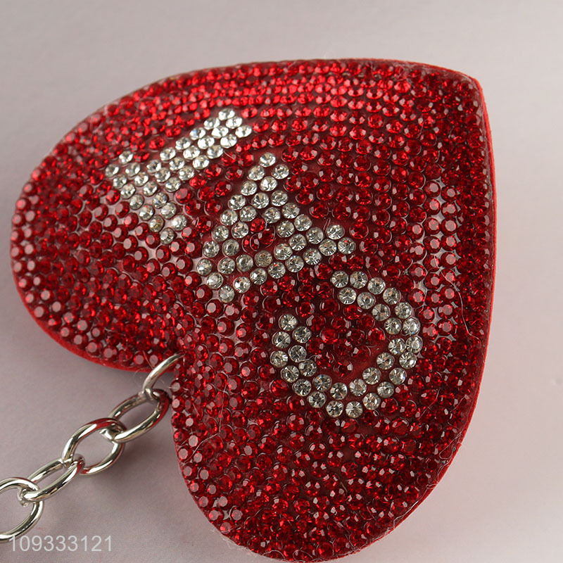 China products heart shape keychain key rings