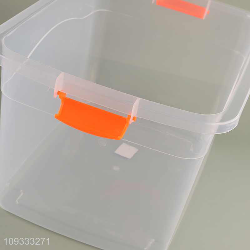 Good quality clear storage bin with handle
