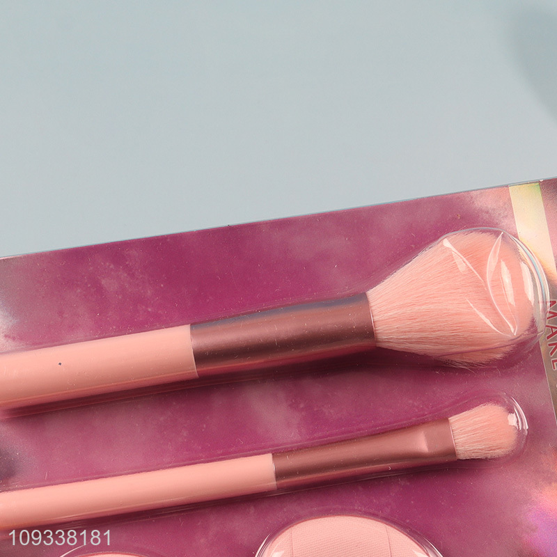 Hot selling makeup brush cosmetic puff set