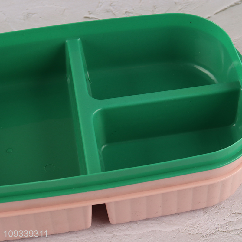 Top quality plastic divided food container storage box