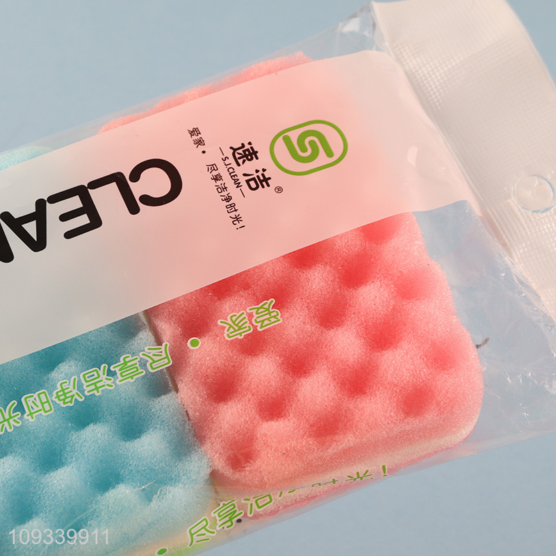 Factory wholesale 3pcs kitchen dish washing cleaning sponge
