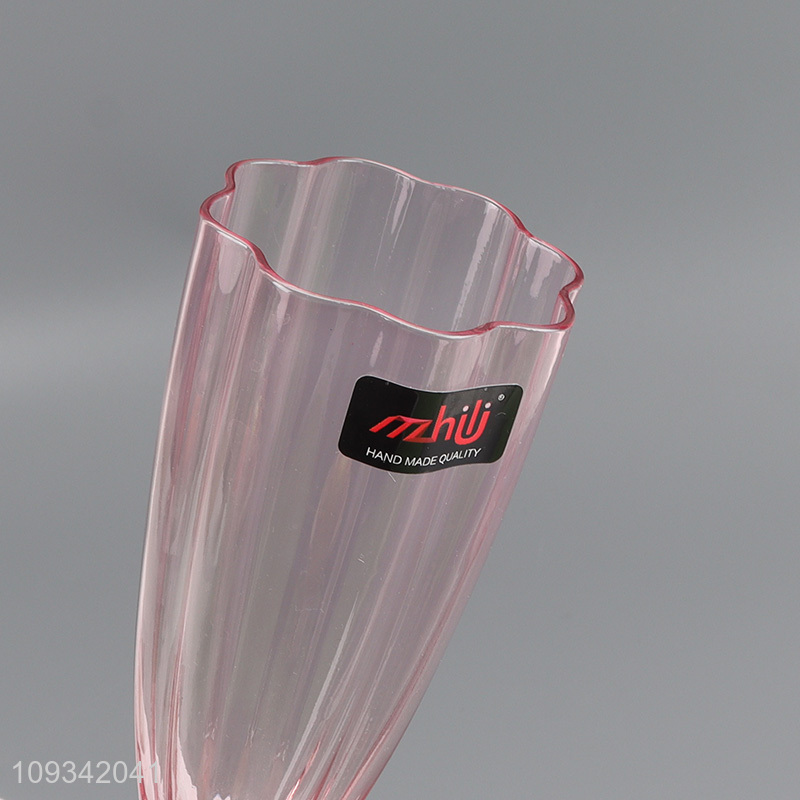 Low price pink glass wine glasses champagne glasses