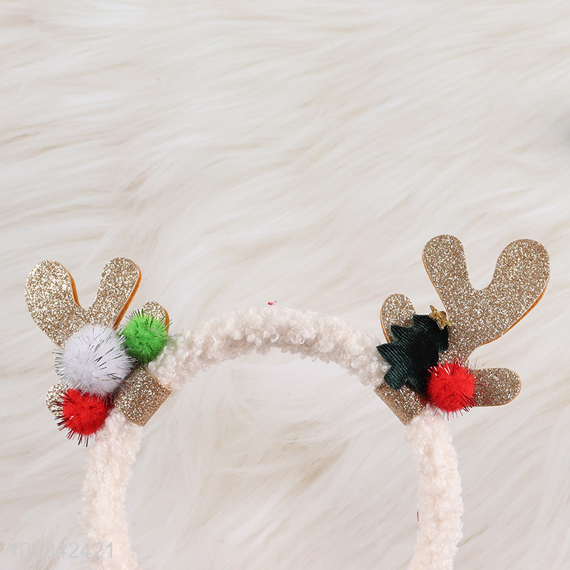 Hot sale glitter-dusted antler hair hoop
